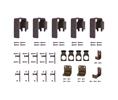 CSHardware QG13120107 Rolling Barn Door Bypassing Hardware Kit for Round Rail - Oil Rubbed Bronze Finish