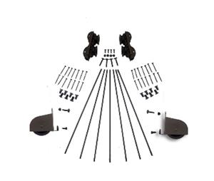 CSHardware QG2202007 Rolling Ladder Hardware Kit with Contemporary Wheel & Standard Roller - 20" Width, Oil Rubbed Bronze Finish