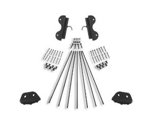 CSHardware QG3302008 Ladder Hardware Kit with Non-Skid Feet & Single Adjustable Hooks - Black Finish, 20" Width