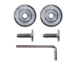 CSHardware QG4004 Rolling Ladder Hardware Accessory, Round Rail End Cap Kit - Polished Chrome Finish