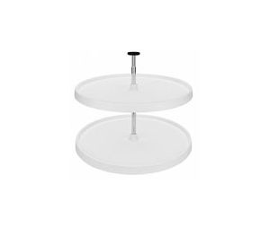 Rev-A-Shelf RS3072-18-15-52  18" Plastic Full Circle Lazy Susans, Value Line Independently Rotating, Two Shelf Set - Almond Finish