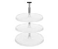 Rev-A-Shelf RS3073-18-11-531  18" Plastic Full Circle Lazy Susans, Value Line Independently Rotating, Three Shelf Set - White Finish