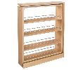 Rev-A-Shelf RS432-BFSC-3C  Base Cabinet Filler with Blum Soft Close Slides, 3" Width - Maple Finish
