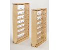 Rev-A-Shelf RS432-TF39-6C  Tall Cabinet Filler, 4 Wood Chrome Rail Shelves, 38-1/2" Height