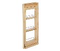 Rev-A-Shelf RS432-WFBBSC30-3C  3" Wide Wall Cabinet Filler with Adjustable Shelves, Soft-Close Slides - Maple Finish