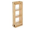 Rev-A-Shelf RS432-WFBBSC30-6C  6" Wide Wall Cabinet Filler with Adjustable Shelves, Soft-Close Slides - Maple Finish