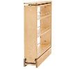 Rev-A-Shelf RS438-BC-6C  Full Height Base Organizer with Standard Close, Top Slide for Complete Stability, 6" Width - Wood Finish