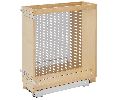 Rev-A-Shelf RS444-BCSC-8SS  Base Cabinet Organizer, Shelf Pull-Outs with Perforated Stainless Steel Panels, 8" Width - Wood Finish
