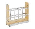Rev-A-Shelf RS447-BCBBSC-5C  Base Cabinet Organizer, Shelf Pull-Outs with Tray Divider/Foil Wrap Holder, 5-7/16" Width - Wood Finish