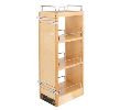 Rev-A-Shelf RS448-BBSCWC36-5C  5" Wide Pull-Out Organizer, Ball Bearing Soft-Close Slides - Maple Finish