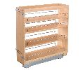 Rev-A-Shelf RS448-BC-11C  Base Cabinet Organizer with Standard Close, Ball Bearing Slides, 11" Width - Wood Finish
