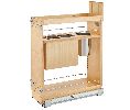 Rev-A-Shelf RS448KB-BCSC-11C  Knife and Utensil Base Organizer, With Blum Soft-Close Drawer Slides, 11-3/4" Width - Wood Finish