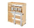 Rev-A-Shelf RS449UT-BCSC-10C  Base Cabinet Utensil Organizer w/Side & Bottom Mount, Blum Soft-Close Slides, 10-1/2" Width - Maple Finish