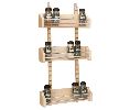 Rev-A-Shelf RS4ASR-15  Adjustable Door Mount Spice Rack-3 Racks and 2 Rail Kit, Wood