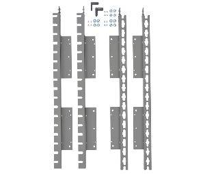 Rev-A-Shelf RS4PIL-21-SV-1  Pilaster Set, Pilasters & Buttons - Silver Finish