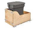 Rev-A-Shelf RS4WCSC-CKOG-1  Compo+ Bottom Mount Trash Pull-Out with BLUMOTION Soft-Close, Orion Gray Compost Bin, 6 Gallons