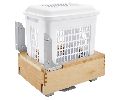 Rev-A-Shelf RS4WH-VCSC-21DM-1  Vanity Hamper Pull-Out w/BLUMOTION Soft-Close Slides, Bushel Single White Bin