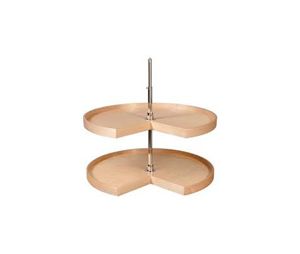 Rev-A-Shelf RS4WLS472-32-52  32" Wood Kidney Shaped Lazy Susans, Independently Rotating, Two Shelf Set