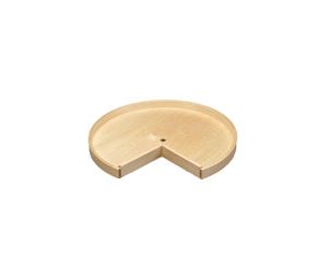 Rev-A-Shelf RS4WLS901-28-52  28" Wood Pie-Cut Shaped Lazy Susans, Single Shelf with Pre-Drilled Hole - Natural Maple Finish