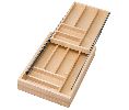 Rev-A-Shelf RS4WTCD-15-1  Premium Wood Two-Tiered Cutlery Drawer, Ball Bearing Slides