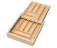 Rev-A-Shelf RS4WTCD-21-1  Premium Wood Two-Tiered Cutlery Drawer, Ball Bearing Slides