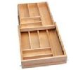 Rev-A-Shelf RS4WTCD-419FL-1  Premium Wood Two-Tiered Cutlery Drawer, Drawer Box only, No Slides - Natural Finish