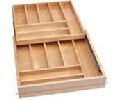 Rev-A-Shelf RS4WTCD-572FL-1 Premium Wood Two-Tiered Cutlery Drawer, Drawer Box only, No Slides - Natural Finish