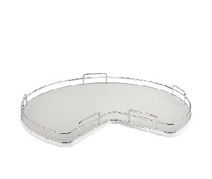 Rev-A-Shelf RS53-401-32BSGR-1  32" Kidney Shaped Lazy Susan, Single Shelf w/Attached Aluminum Bearing - Gray Finish
