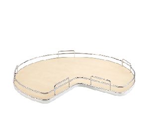Rev-A-Shelf RS53-401-32BSMP-1  32" Kidney Shaped Lazy Susan, Single Shelf w/Attached Aluminum Bearing - Maple Finish
