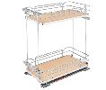 Rev-A-Shelf RS5322-BCSC-11-MP  Premium Two-Tier Base Organizer, For 15" Wide Base Cabinets - Maple Finish