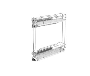Rev-A-Shelf RS5322-BCSC-5-GR  Premium Two-Tier Base Organizer, For 9" Wide Base Cabinets - Gray Finish