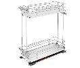 Rev-A-Shelf RS5322-BCSC-6-GR  Two-Tier Base Organizer with BLUMOTION Soft-Close, For Frameless Base Cabinets - Gray Finish