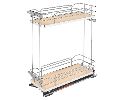 Rev-A-Shelf RS5322-BCSC-8-MP  Premium Two-Tier Base Organizer, For 12" Wide Base Cabinets - Maple Finish