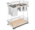 Rev-A-Shelf RS5322KB-BCSC-11MP  Premium Knife Block Base Organizer, For 15" Wide Base Cabinets - Maple Finish