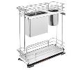 Rev-A-Shelf RS5322KB-BCSC-8GR  Premium Knife Block Base Organizer, For 12" Wide Base Cabinets - Gray Finish