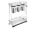 Rev-A-Shelf RS5322UT-BCSC-6-GR  Two-Tier Utensil Base Organizer w/BLUMOTION Soft-Close, For Frameless Base Cabinets - Gray Finish