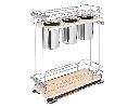 Rev-A-Shelf RS5322UT-BCSC-6-MP  Two-Tier Utensil Base Organizer w/BLUMOTION Soft-Close, For Frameless Base Cabinets - Maple Finish