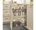 Rev-A-Shelf RS5322UT-BCSC-6FOG  Two-Tier Utensil Organizer with BLUMOTION Soft-Close Slides - Orion Gray Finish