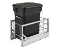 Rev-A-Shelf RS5349-15CKBK-1  Compo+ Bottom Mount Trash Pull-Out with Soft-Close, Black Compost Bin, 6 Gallons