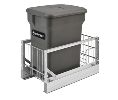 Rev-A-Shelf RS5349-15CKOG-1  Compo+ Bottom Mount Trash Pull-Out with Soft-Close, Orion Gray Compost Bin, 6 Gallons