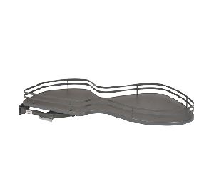 Rev-A-Shelf RS5371-18-FOG-R  Single Tier Bottom Mount Blind Corner Pull-Out, Right Door / Blind Left Cabinet - Onion Gray Finish