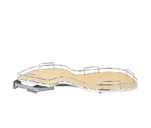 Rev-A-Shelf RS5371-15-MP-R  Single Tier Bottom Mount Blind Corner Pull-Out, Right Door / Blind Left Cabinet - Maple Finish