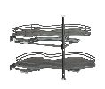 Rev-A-Shelf RS5372-15-FOG-L  Double Tier Bottom Mount Blind Corner Pull-Out, Left Door / Blind Right Cabinet - Orion Gray Finish