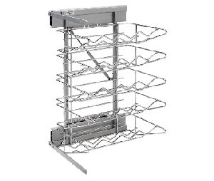 Rev-A-Shelf RS5375-40WR-1CR  Wine Rack Base Organizer, Soft-Close Slides - Chrome Finish