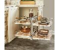 Rev-A-Shelf RS53PSP-15SC-MP  2-Tier Blind Corner Optimizer with Soft Close, 15" Minimum Opening Width, Maple Baskets