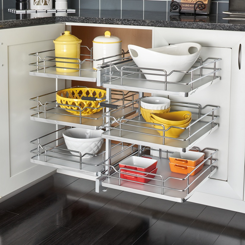 RevAShelf RS53PSP318SCMP 3Tier Blind Corner Optimizer with Soft