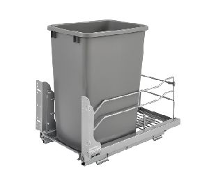 Rev-A-Shelf RS53WC-1535SCDM113  Bottom Mount Trash Pull-Out w/Soft-Close, Single Trash Pull-Out, 35 QT - Orion Gray Color