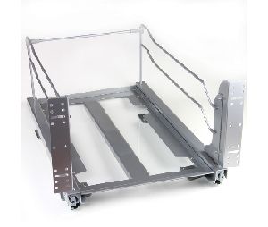 Rev-A-Shelf RS53WCF-217SC  Bottom Mount Trash Pull-Out Carriage w/Soft-Close, Double Undermount Carriage - Silver Finish