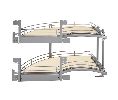 Rev-A-Shelf RS582-18-RMP  2-Tier Blind Corner Unit, Pull-Out Systems, Right Door / Blind Left Cabinet - Maple Shelf Finish 
