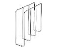 Rev-A-Shelf RS596-10CR-52  Stationary U-Shaped Tray Divider, Base Cabinet Tray Divider - Chrome Finish